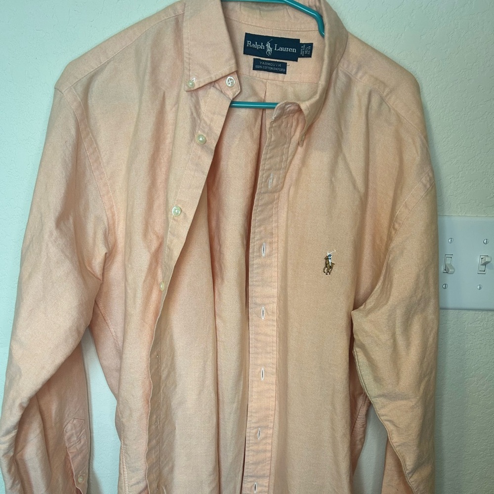 Ralph Lauren Peach Oxford Button-Down Shirt
